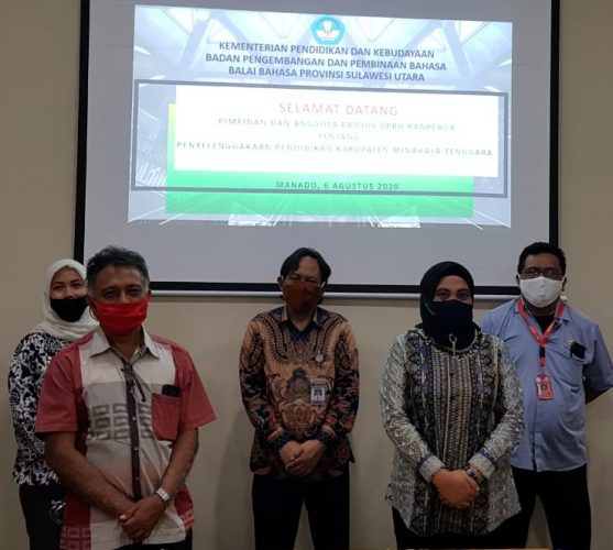 Kunjungan Pimpinan dan Anggota Pansus DPRD RANPERDA Kabupaten Minahasa Tenggara ke Balai Bahasa Sulawesi Utara